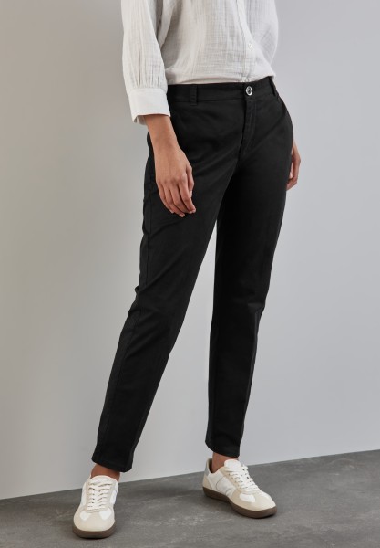 Street One Chino Hose in Black