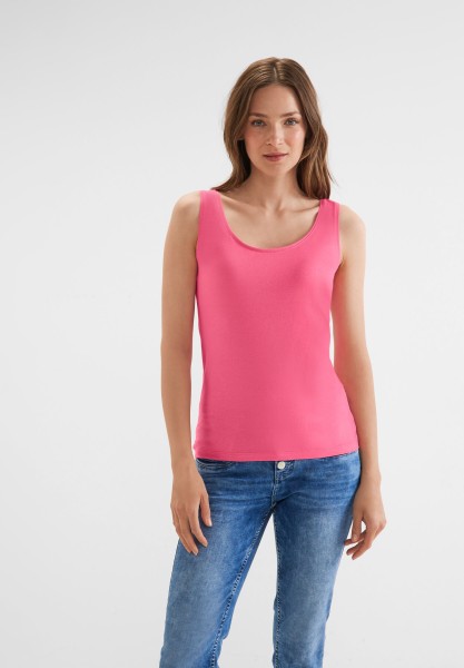 Street One Top einfarbig in Berry Rose
