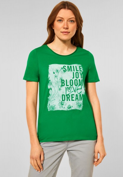 CECIL - T-Shirt mit Fotoprint in Cheeky Green