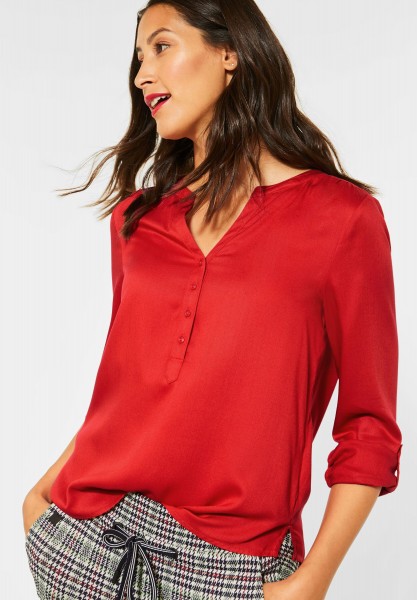 Street One - Bluse im Basic Style in Blazing Red
