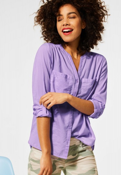 Street One - Bluse in Unifarbe in Clear Lilac