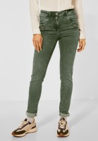 CECIL - Farbige Slim Fit Jeans in True Khaki