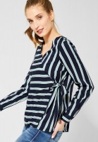 CECIL - Bluse im Wickel-Style in Deep Blue