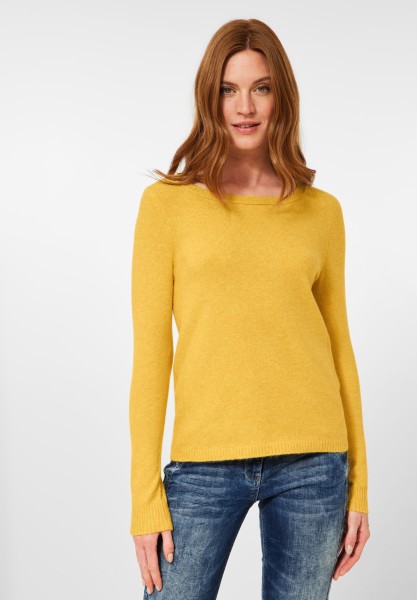 CECIL - Cosy Pullover in Curry Yellow Melange
