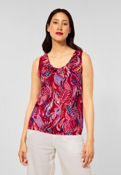 Street One - Top mit Print in Cherry Red