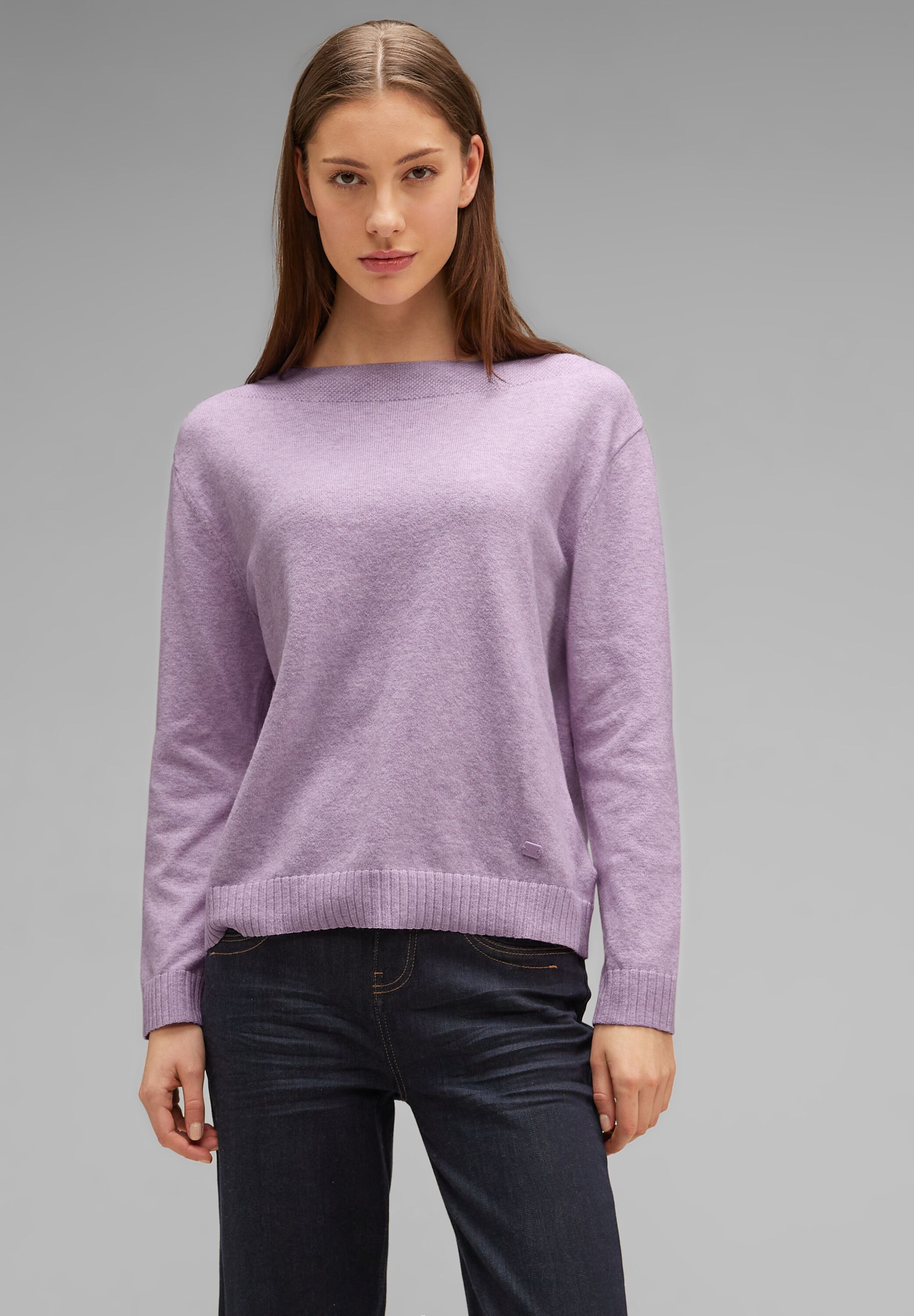 Street One - Pullover in Melange reduziert im Mode Soft Lilac Pure CONCEPT SALE A302414-15290