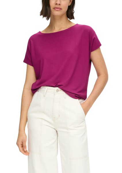 s.Oliver Relaxed Fit T-Shirt in Dunkelmagenta