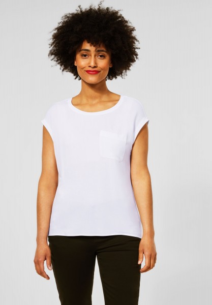 Street One - T-Shirt mit Brusttasche in White
