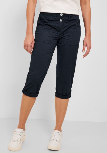 Cecil Papertouch Casual Fit Hose in Deep Blue