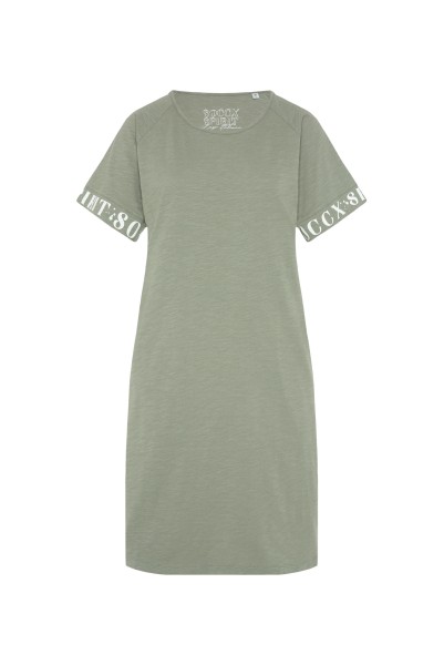 SOCCX Kurzes Shirtkleid in Faded Olive