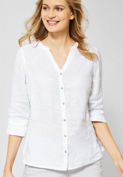 CECIL - 3/4-Arm Bluse aus Leinen in White