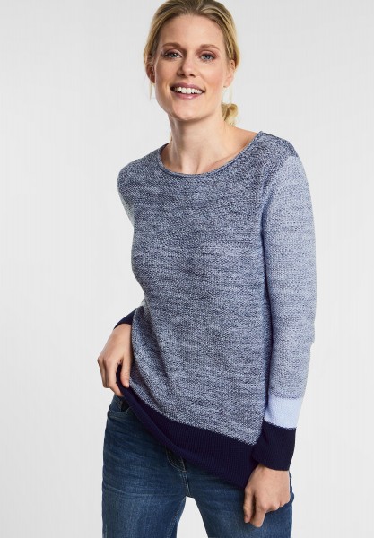 CECIL - Pullover im Farbmix in Deep Blue
