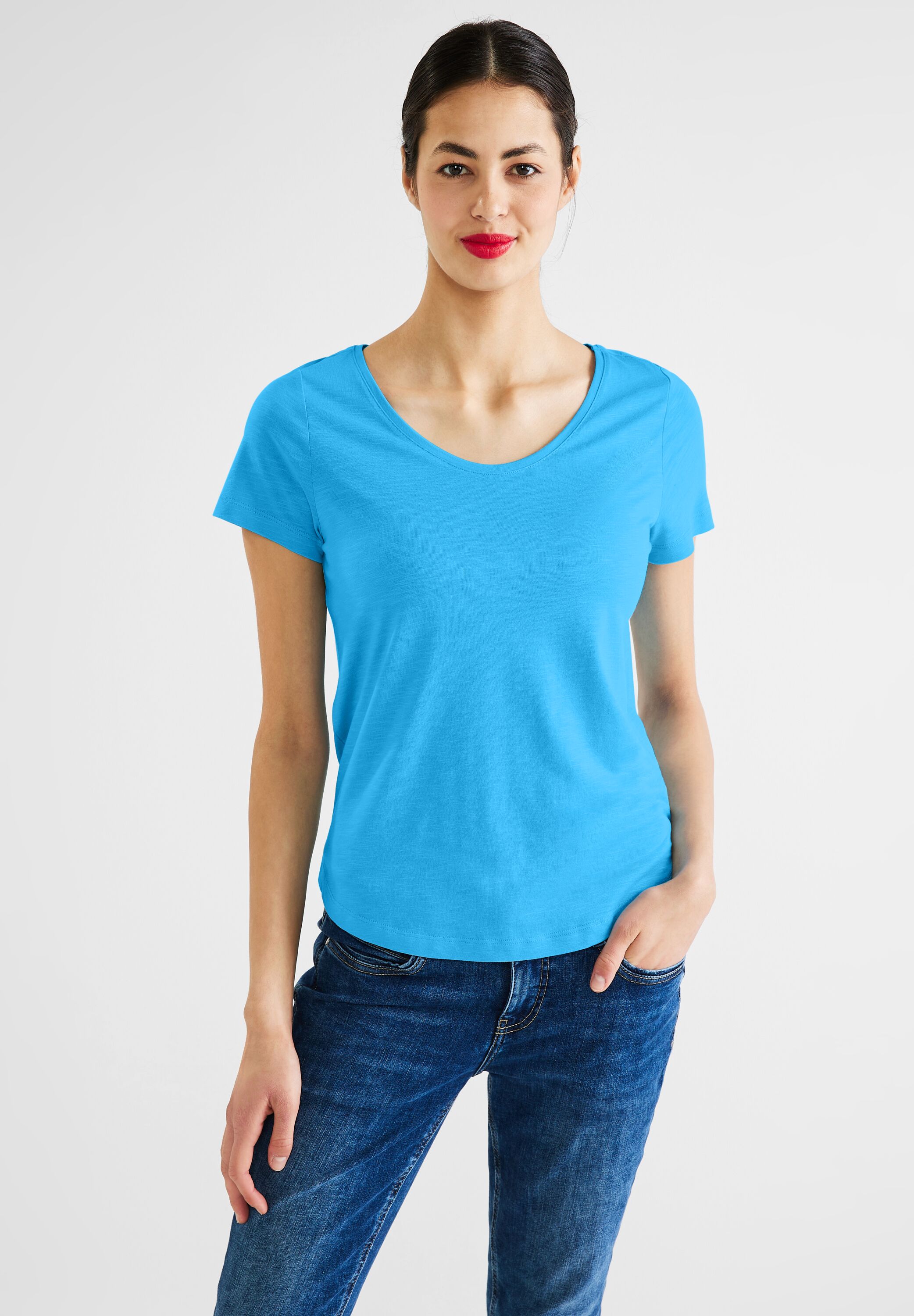 Street One T-Shirt Gerda in Splash Blue im SALE reduziert A319481-14510 -  CONCEPT Mode