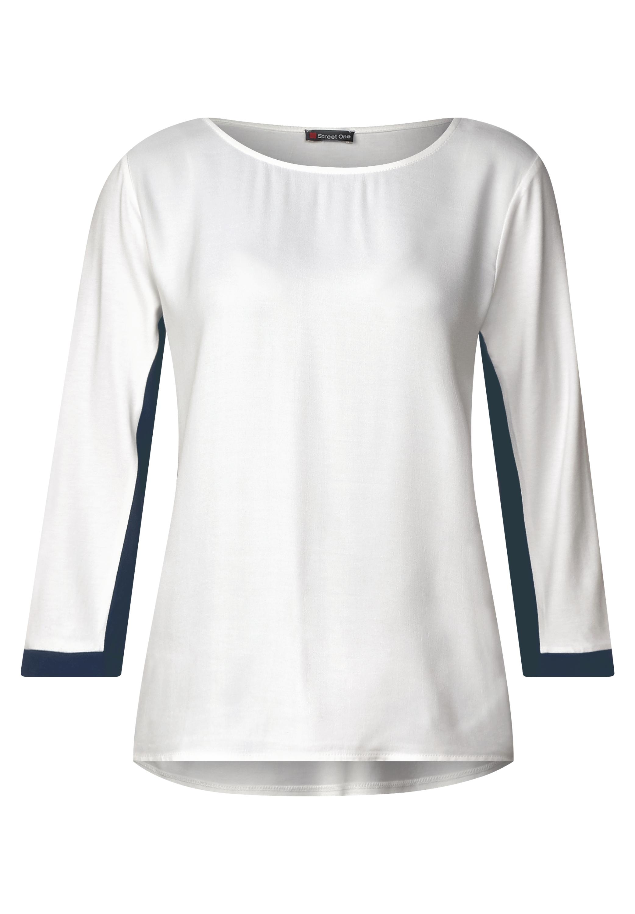 A313256-20108 One Street Rundhalsshirt in Evi White - CONCEPT Mode Off