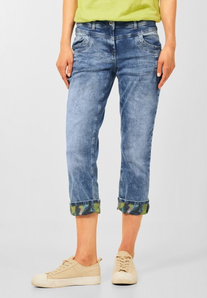 CECIL - Casual Fit Jeans mit Turn Up in Authentic Mid Blue Wash