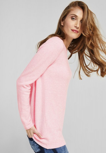 CECIL - Long Style Pullover in Soft Rose Melange