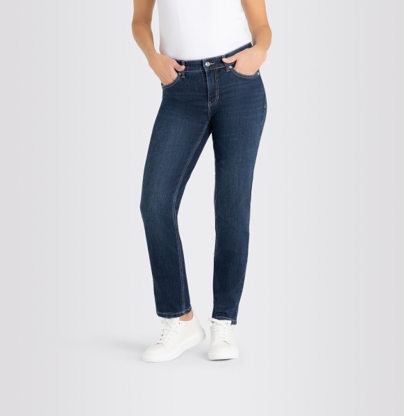 MAC Gerade geschnittene Jeans mit erhöhter Taille in New Basic Wash