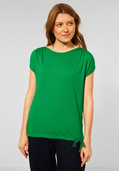 CECIL - T-Shirt in Unifarbe in Cheeky Green