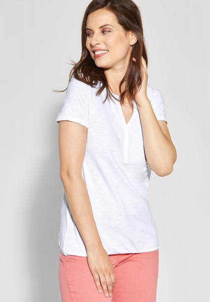 CECIL - Shirt mit Spitzenbesatz in White 