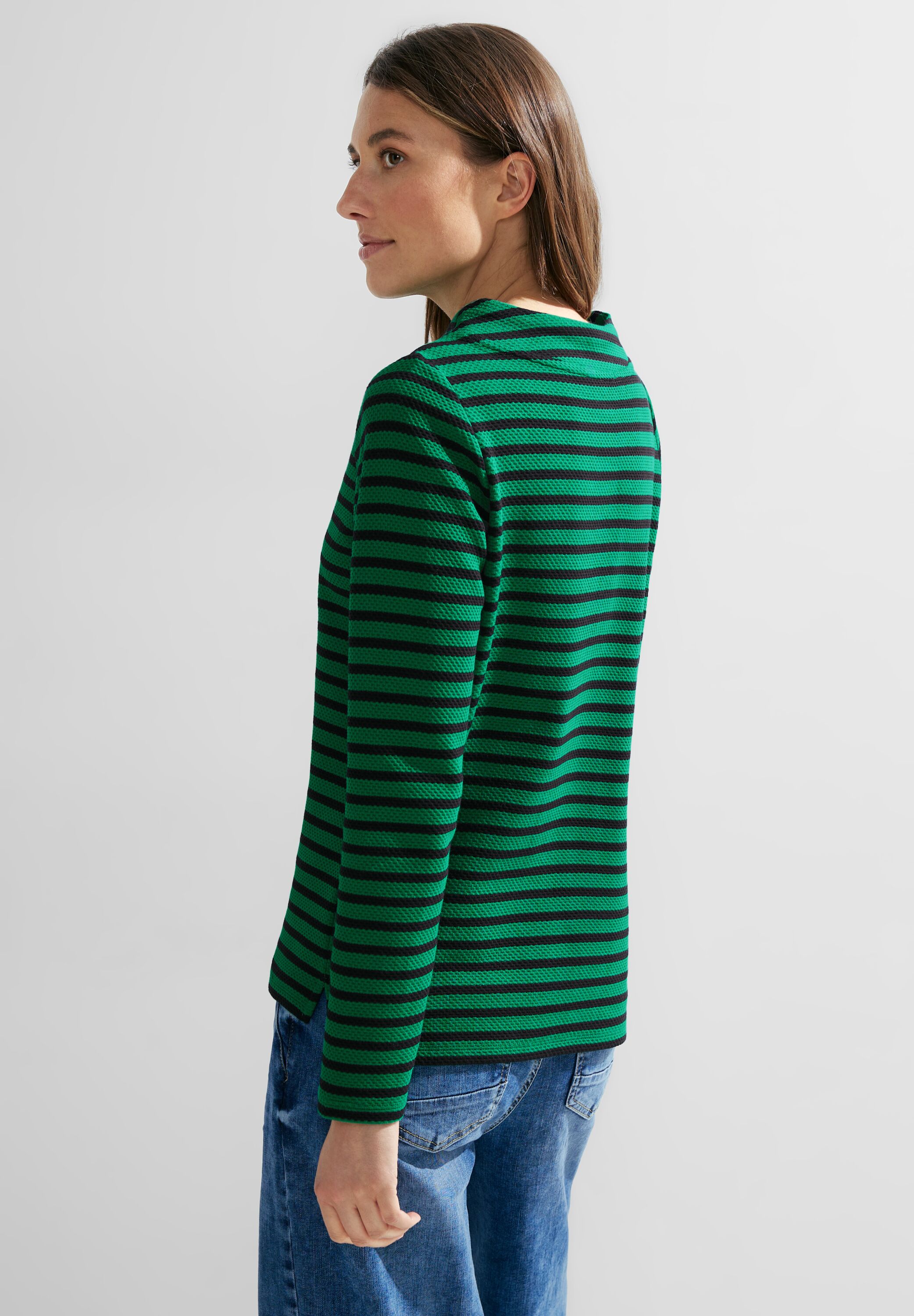 CECIL Langarmshirt in Green - Easy Mode B320668-25069 CONCEPT