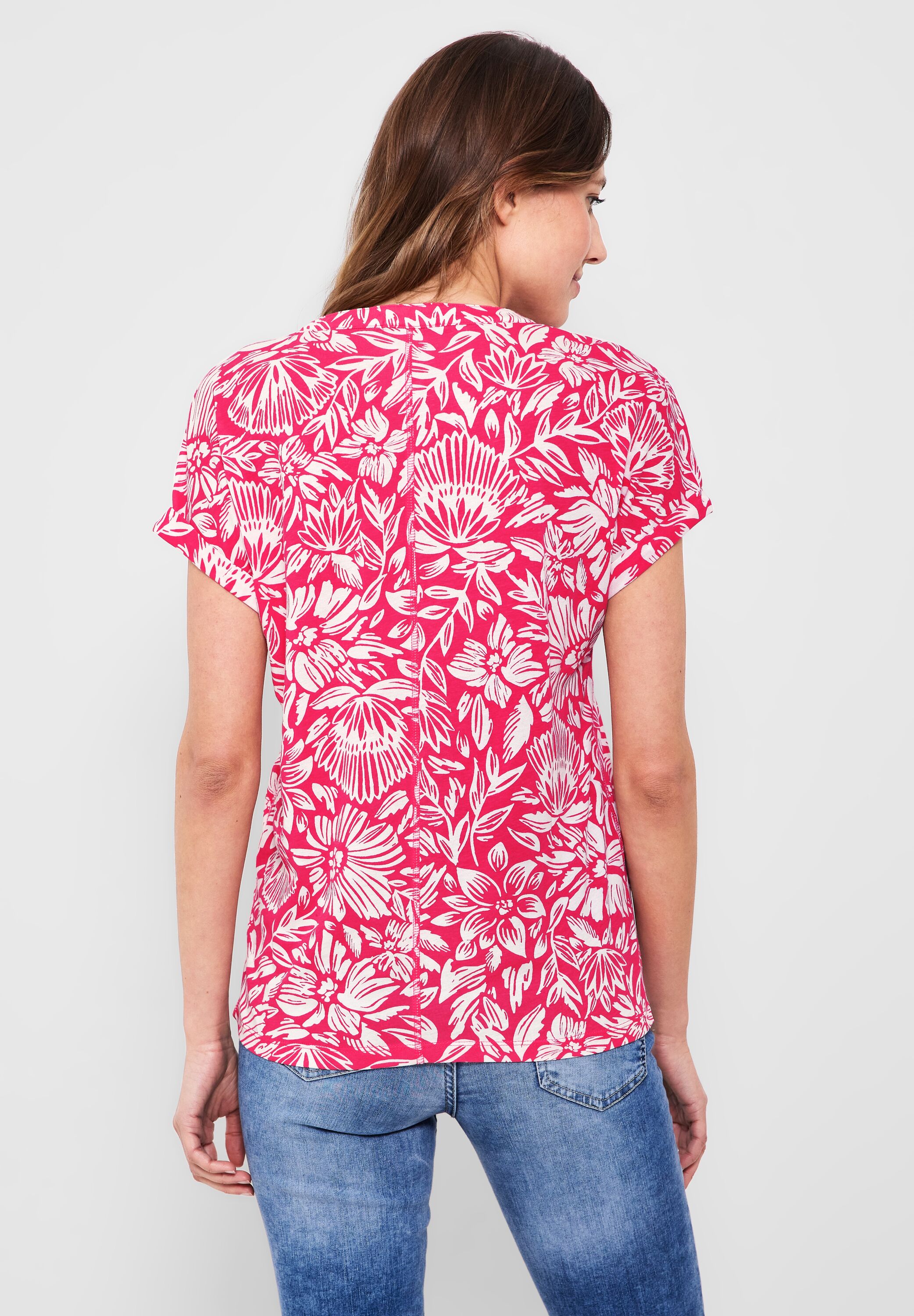 CECIL T-Shirt in Strawberry Red im SALE reduziert B319633-24472 - CONCEPT  Mode
