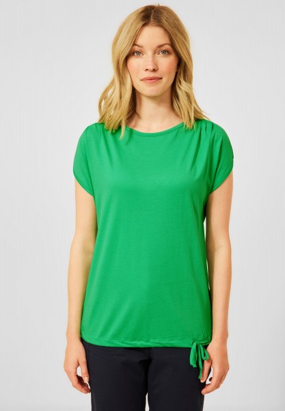 CECIL - T-Shirt in Unifarbe in Radiant Green