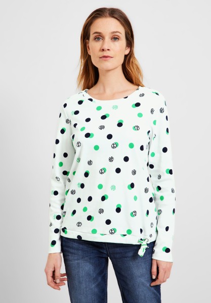 CECIL - Big Dots Shirt in Vanilla White