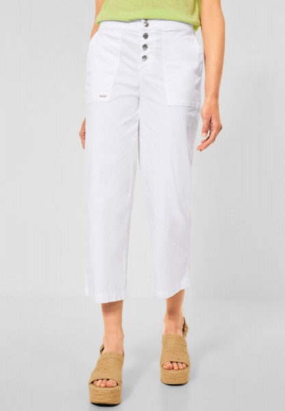 Street One - Casual Fit Cargohose in White