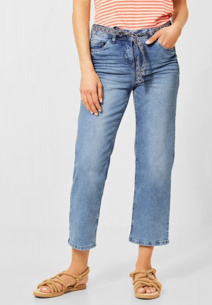 CECIL - Slim Fit Jeans in 7/8-Länge in Light Blue Wash