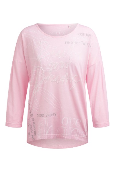 SOCCX Oversized-Shirt mit Artwork Print in Smooth Rose