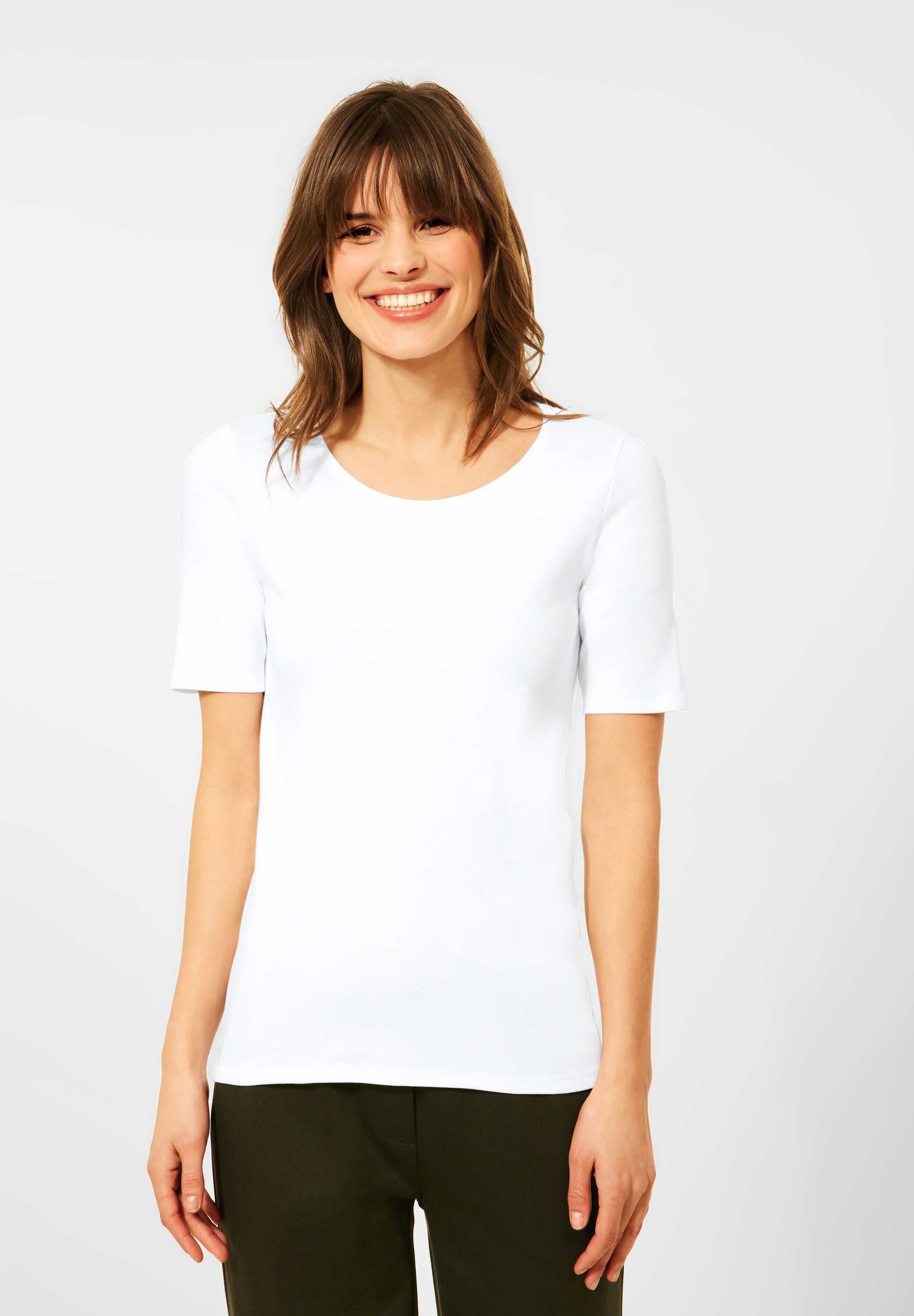 B317515-10000 Lena T-Shirt - CECIL in Mode White CONCEPT