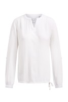 SOCCX Crepe-Bluse mit Rücken-Artwork in Opticwhite