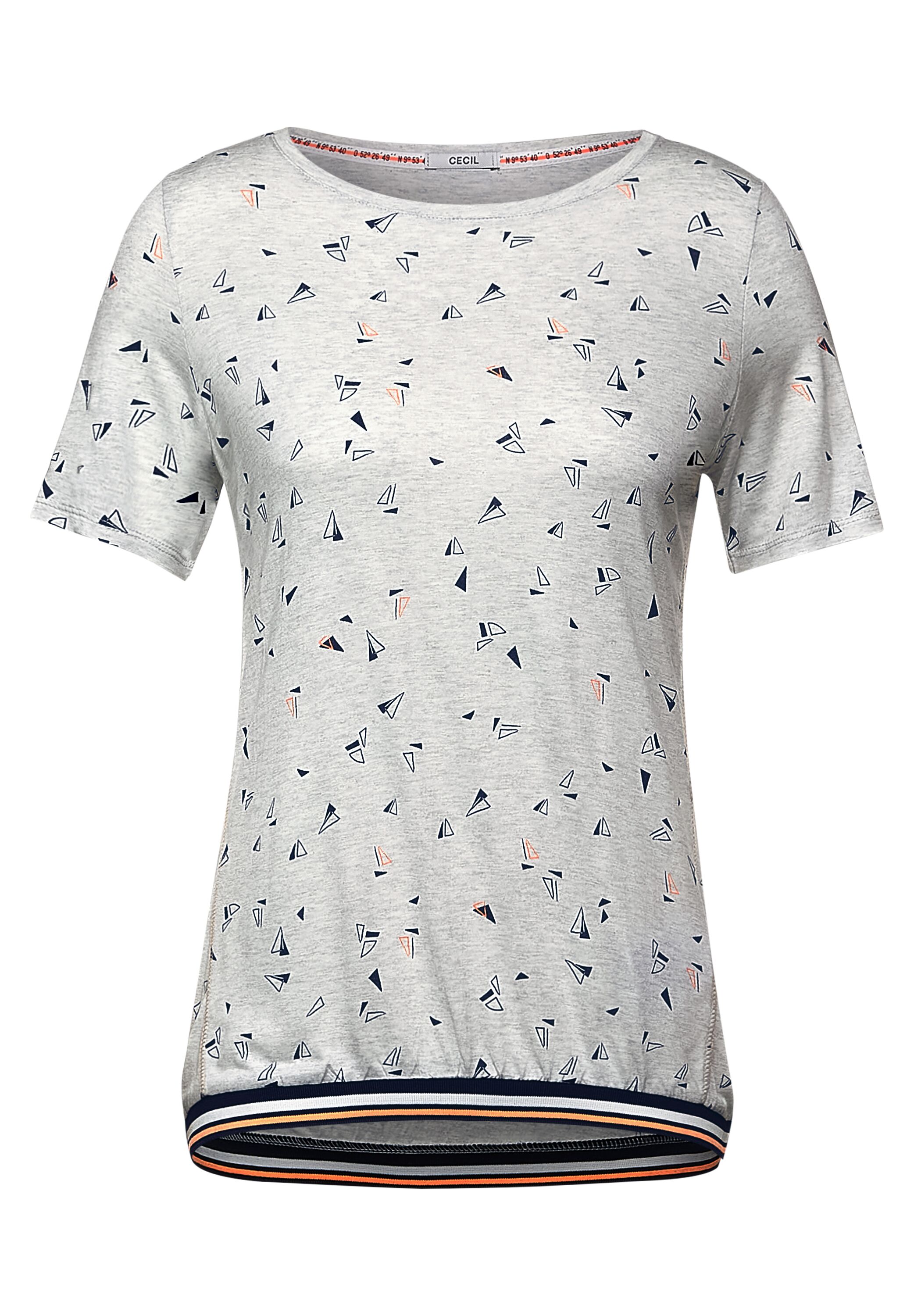 Off CONCEPT T-Shirt Mode - CECIL White in Melange B316064-31111