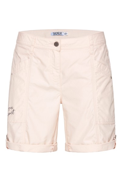 SOCCX Bermuda mit Turn-Up in Milky Beige