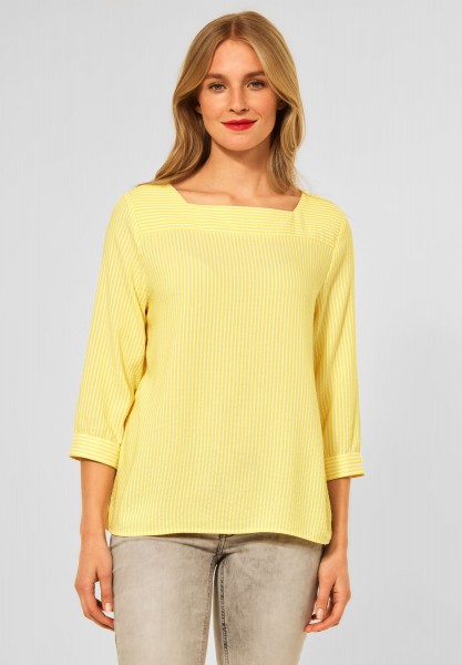 Street One - Bluse mit Streifen Print in Merry Yellow