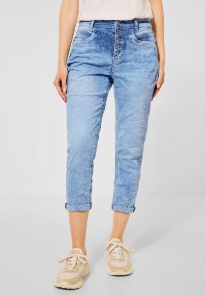 Street One - Loose Fit Jeans Mom Style in Light Blue Indigo Wash