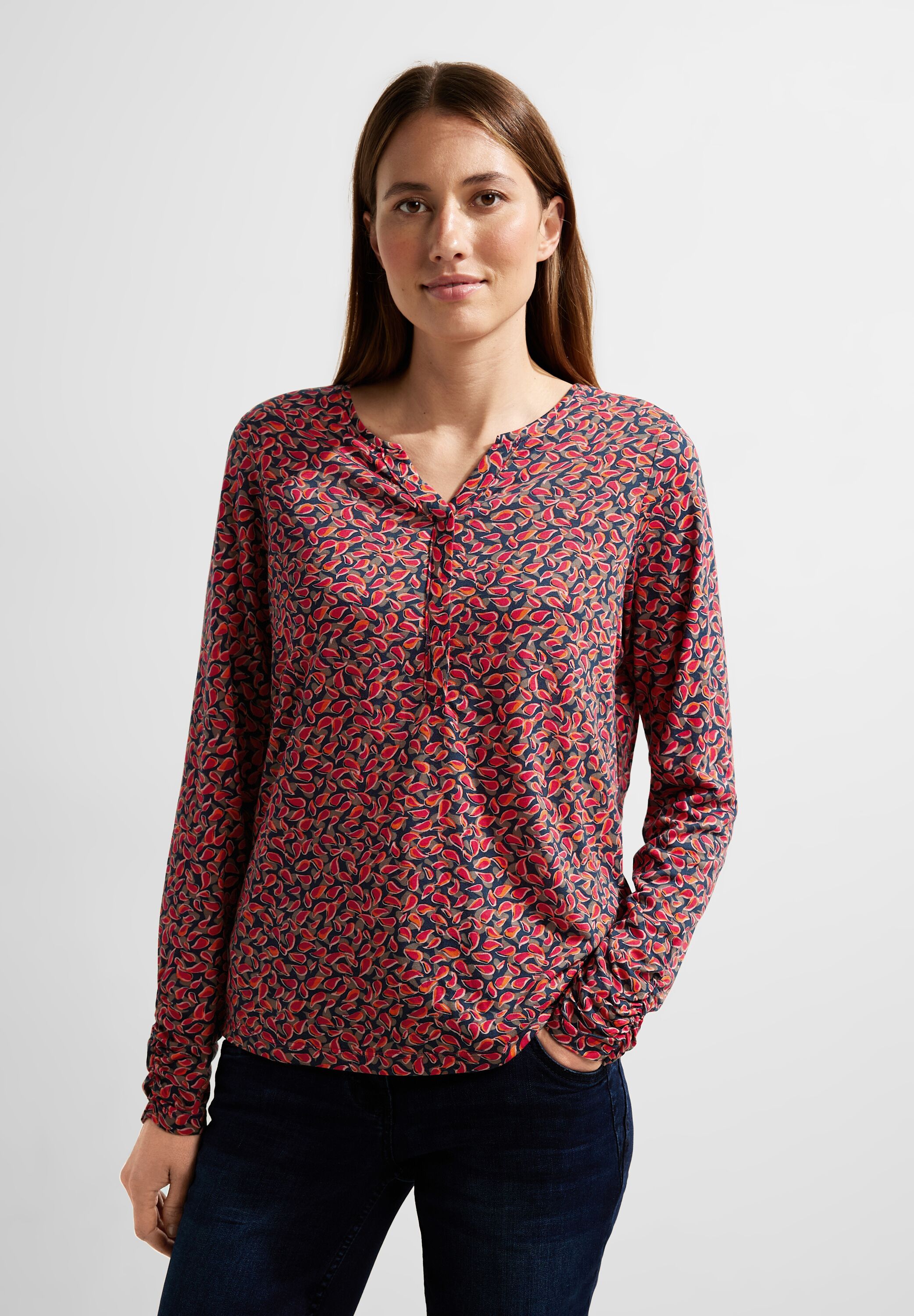 reduziert CONCEPT Coral SALE - Mode in Langarmshirt B320542-35068 Cosy CECIL im