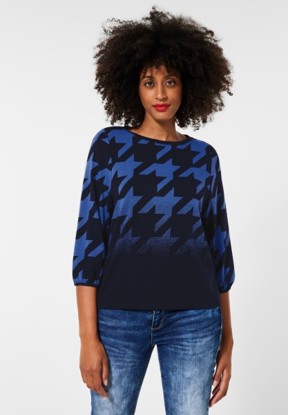 Street One - Shirt mit Print in Mighty Blue