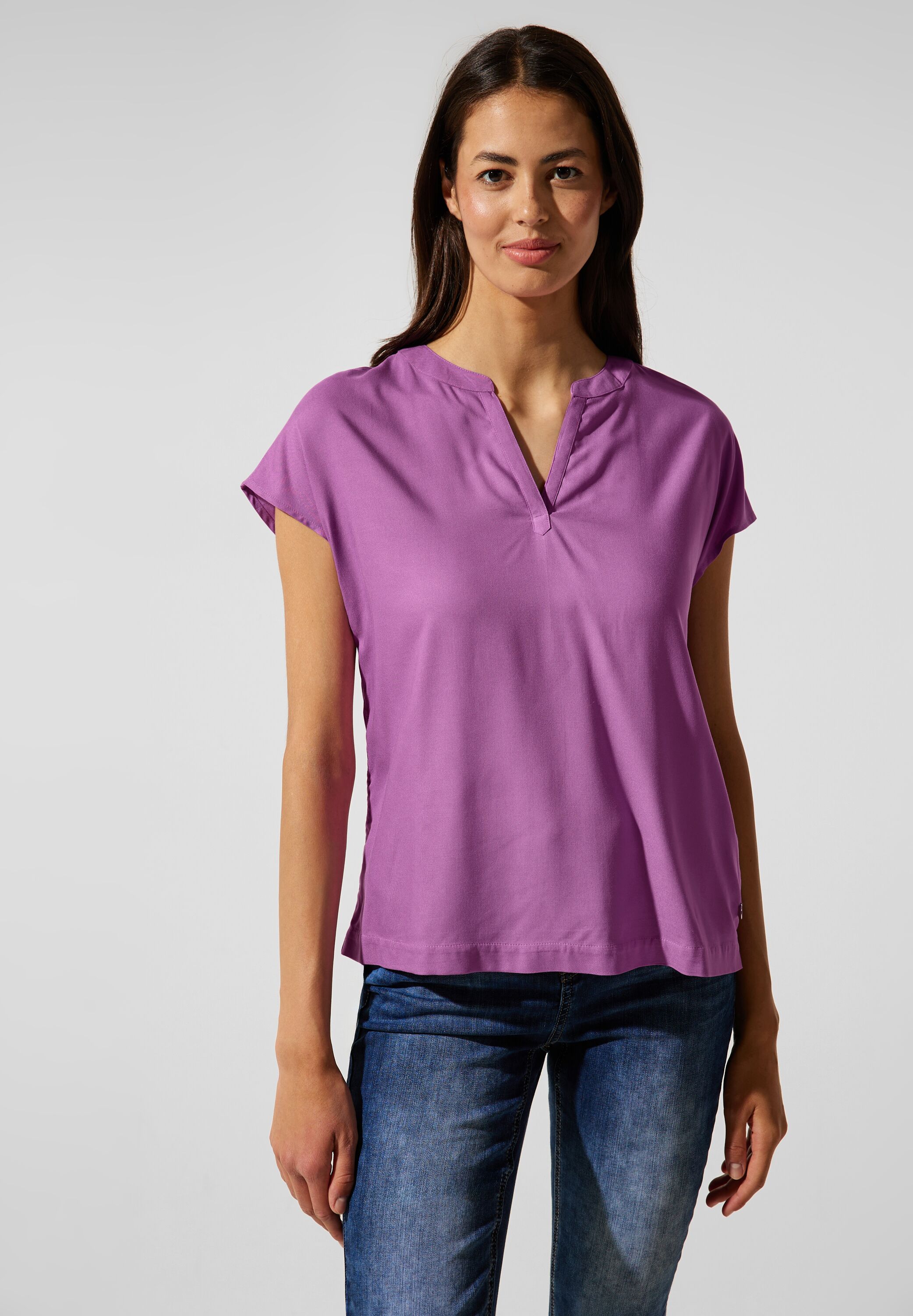 Street One Kurzarmbluse in Meta Lilac im SALE reduziert A343850-15141 -  CONCEPT Mode | T-Shirts