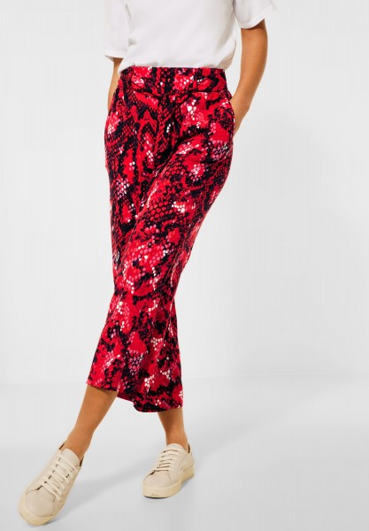 Street One - Loose Fit Hose mit Print in Spice Red