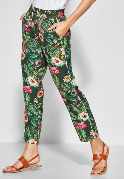 Street One - Print Joggpants Bonny in Chilled Green