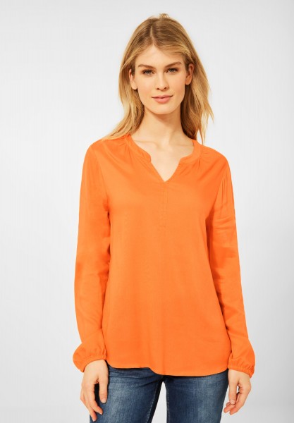 CECIL - Bluse in Unifarbe in Simply Orange