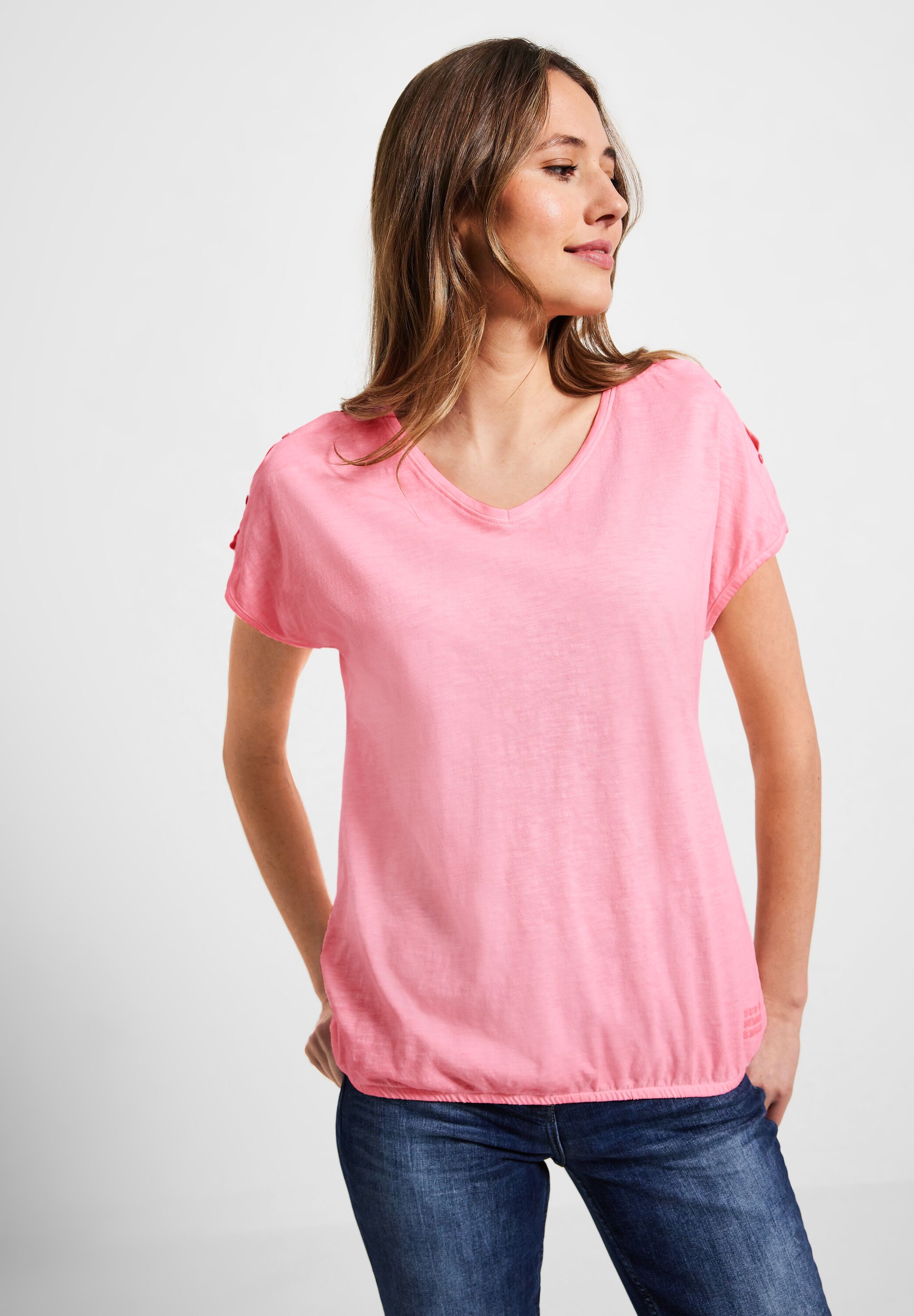 CECIL T-Shirt - Soft B320028-12735 in CONCEPT SALE Pink Mode im reduziert Neon