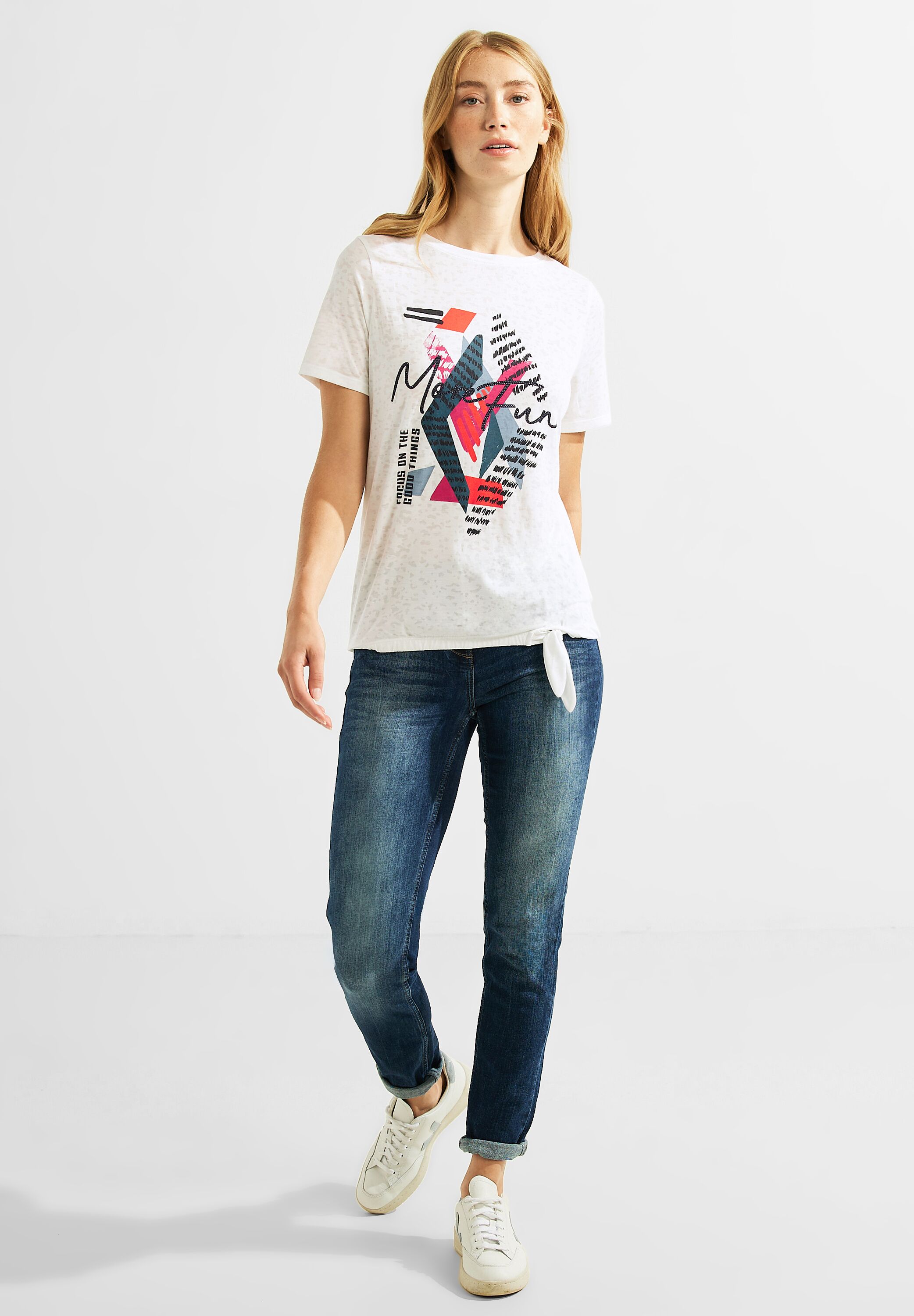 CECIL T-Shirt in Vanilla White im SALE reduziert B320223-33474 - CONCEPT  Mode