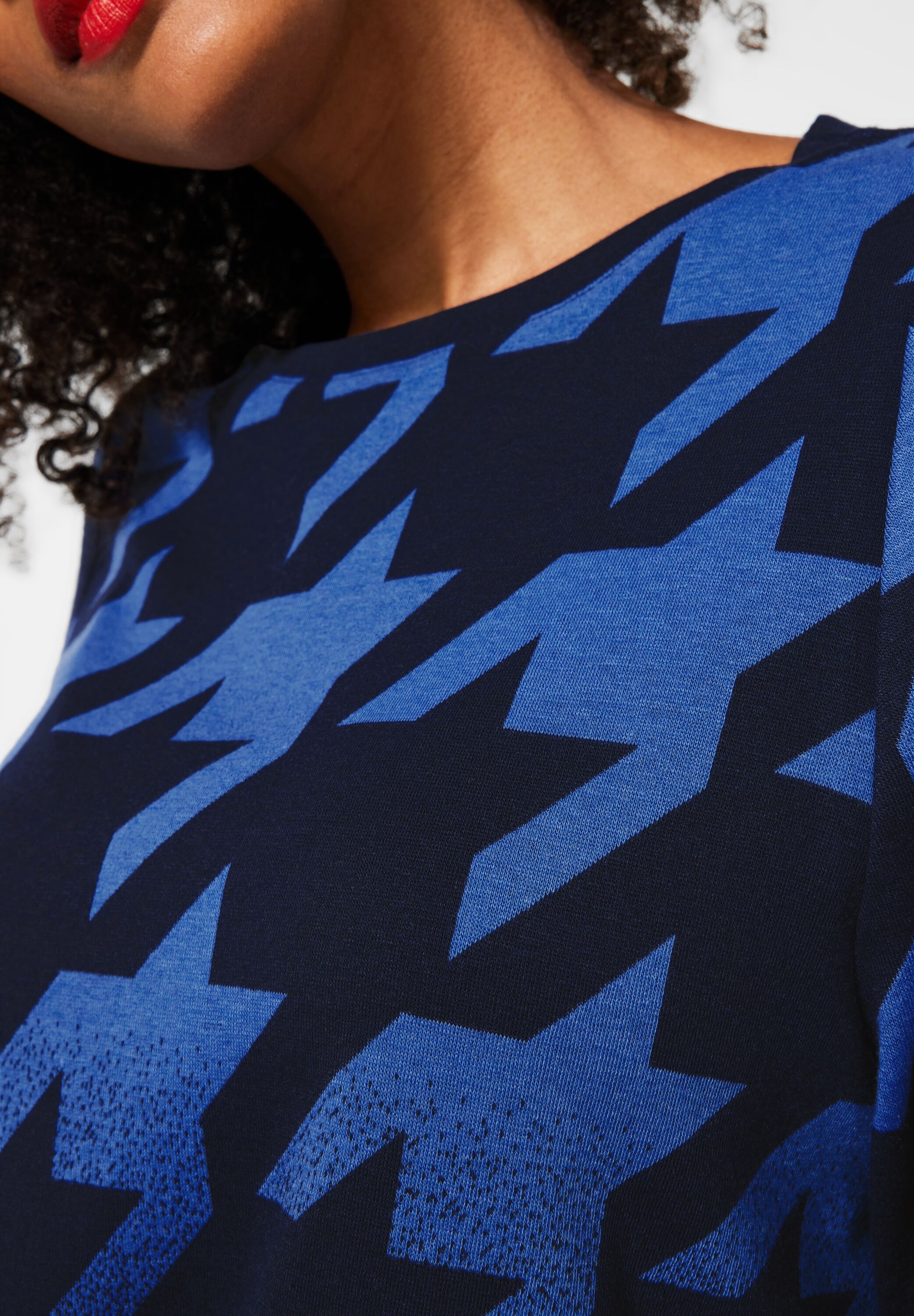 Street One Shirt in Mighty Blue im SALE reduziert A318655-24248 - CONCEPT  Mode