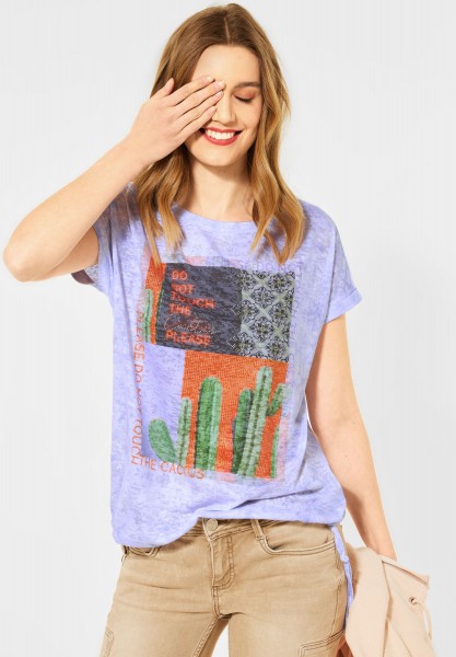 Street One - T-Shirt mit Fotoprint in Clear Lilac