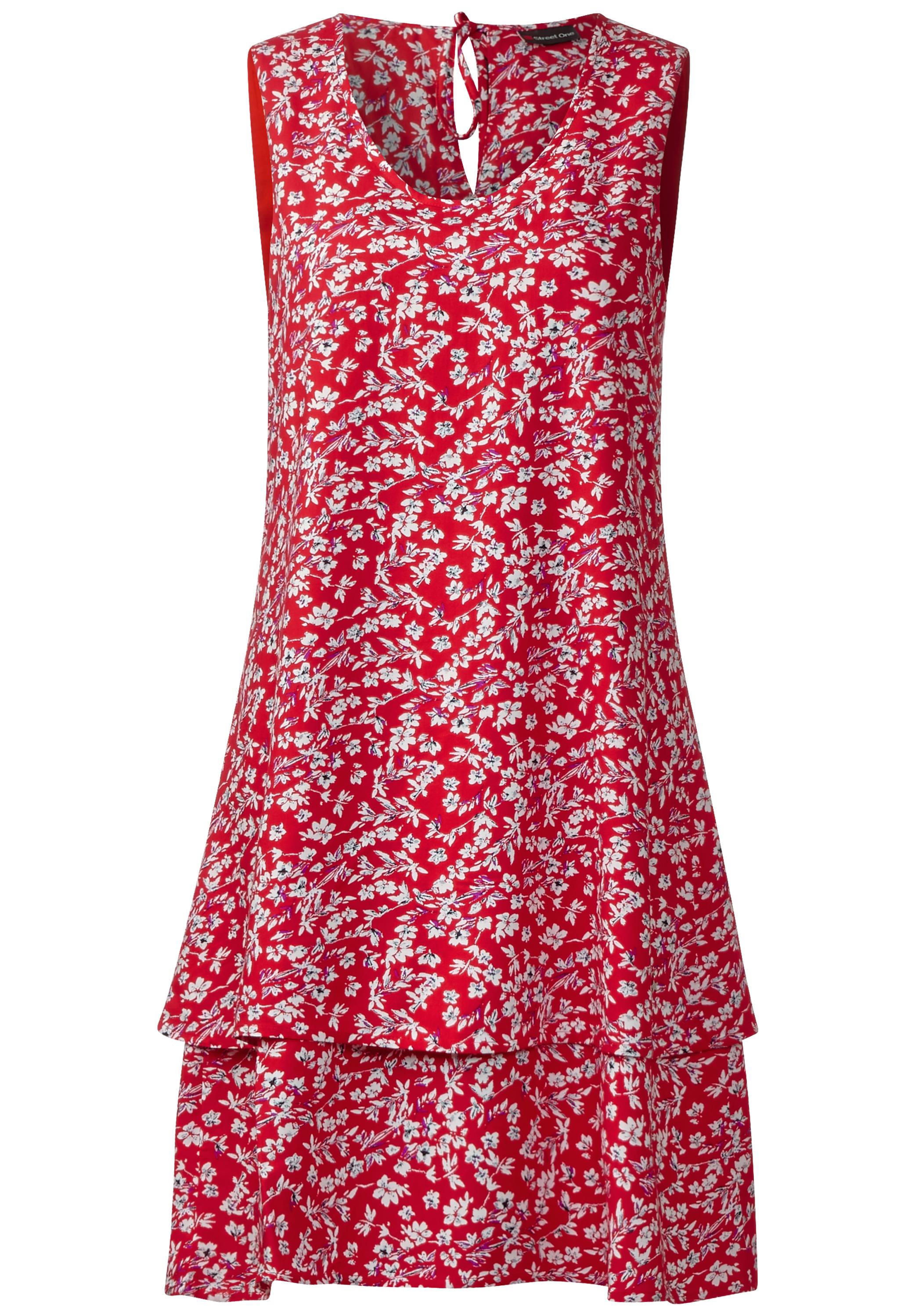Lagenlook Blütenprint Kleid in Big Red von Street One günstig