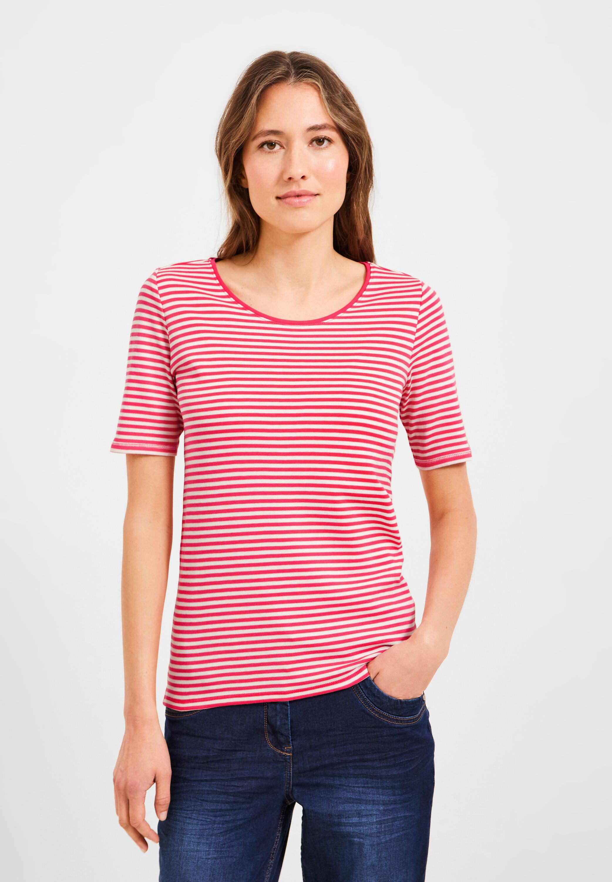 CECIL T-Shirt Lena reduziert - Red B319591-24472 Mode SALE in Strawberry im CONCEPT