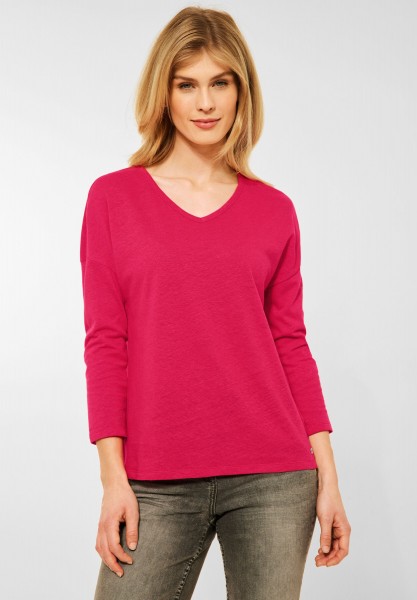 CECIL - Shirt mit 3/4 Ärmel in Rasberry Red