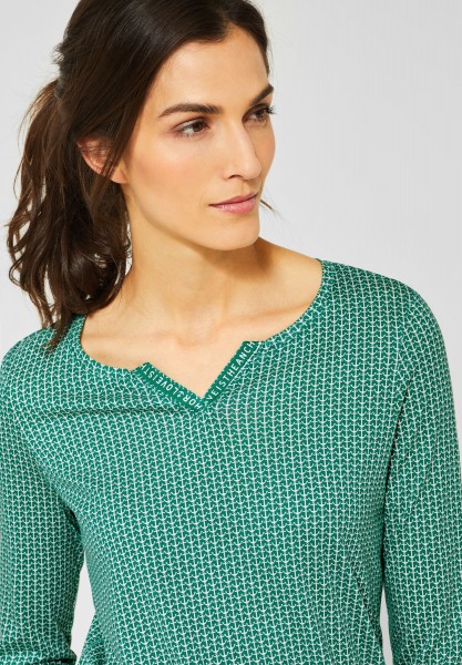 CECIL - Shirt mit Ankermuster in Lucky Clover Green
